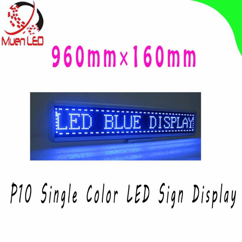 P10 sola exhibición 960*160m m (rojo de la muestra del color LED, amarillo, verde, azul, blanco)