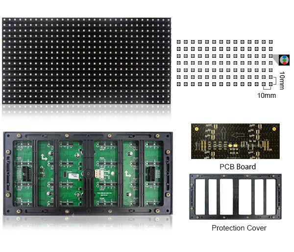 Módulo llevado al aire libre SMD3535 a todo color de la exhibición P10